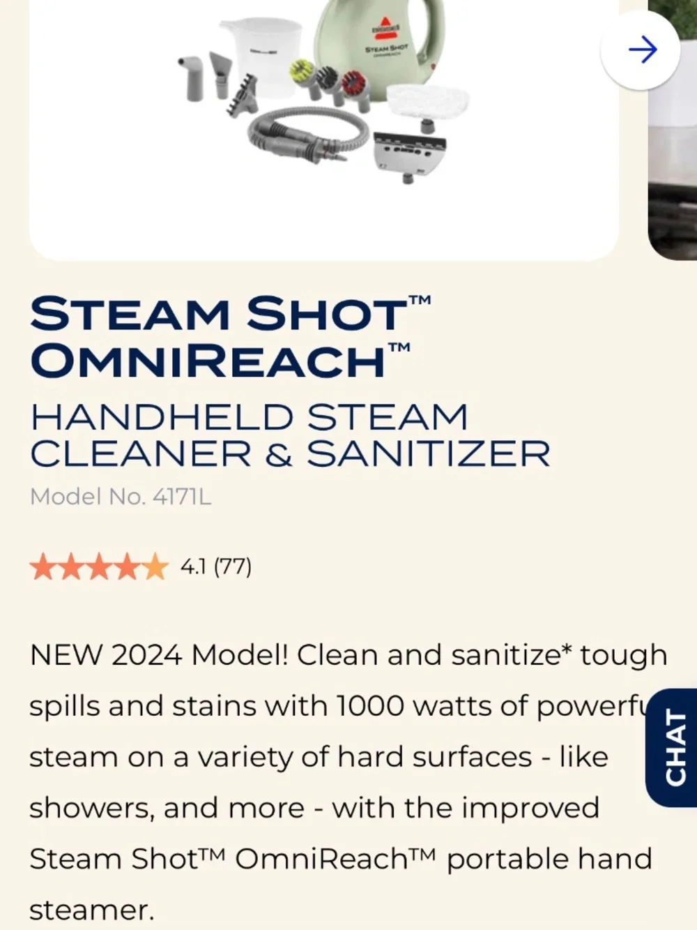 new! bissel steam shot omnireach cleaner - Picture 7 of 7